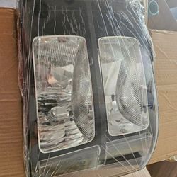 New 2 Headlights Assembly Compatible with 2007-2013 GMC Sierra 1-2014 Sierra 2500HD 3500HD Black Housing Clear Reflector Passenger and Driver Side