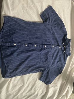 Blue white-dotted shirt