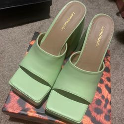 Platform Curvy Block Heels