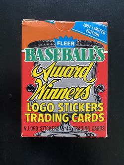 1987 Limited Edition Fleer Award Winner Cards & Stickers In Original Box