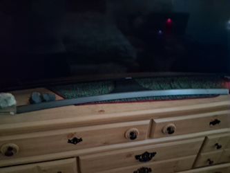 65 inch curved Samsung TV with sound bar