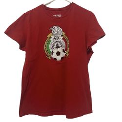 Adidas Mexico Soccer National Team T-Shirt Adult Size XL Futbol World Cup Red