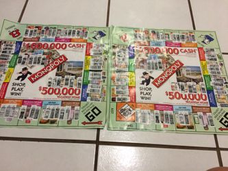 2 MONOPOLY GAME BOARDS! +all my extra tickets!