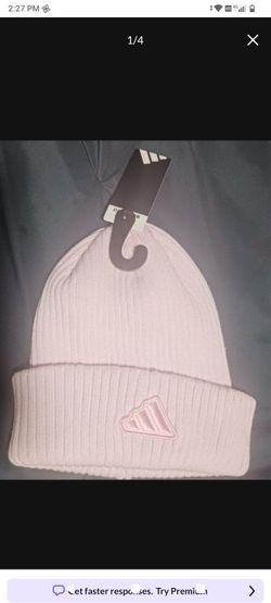 Adidas Ribbed Knit Beanie – Light Pink