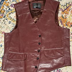 Vintage 100% Leather Vest (Motorcycle, Gilet, Pirate)
