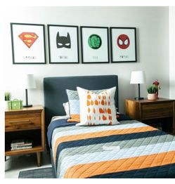 Pottery Barn Kids Quilted Comforter With 2 Pillows