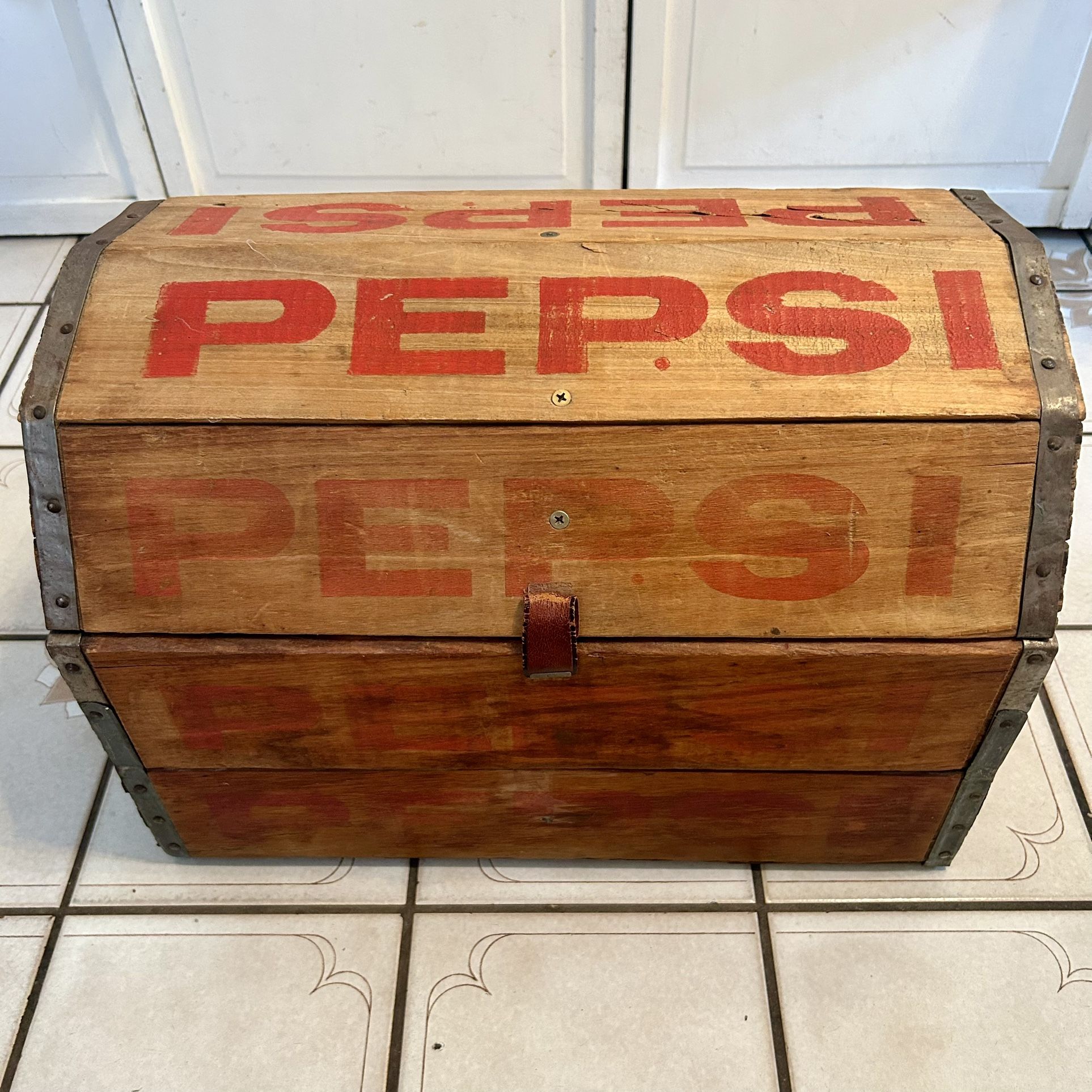Vintage Pepsi Crate Wooden Trunk/Chest Handcrafted — Crates Dated 1963 & 1964