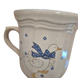  Vintage Homestyle Country Geese Goose Stoneware China Cup Brand New 