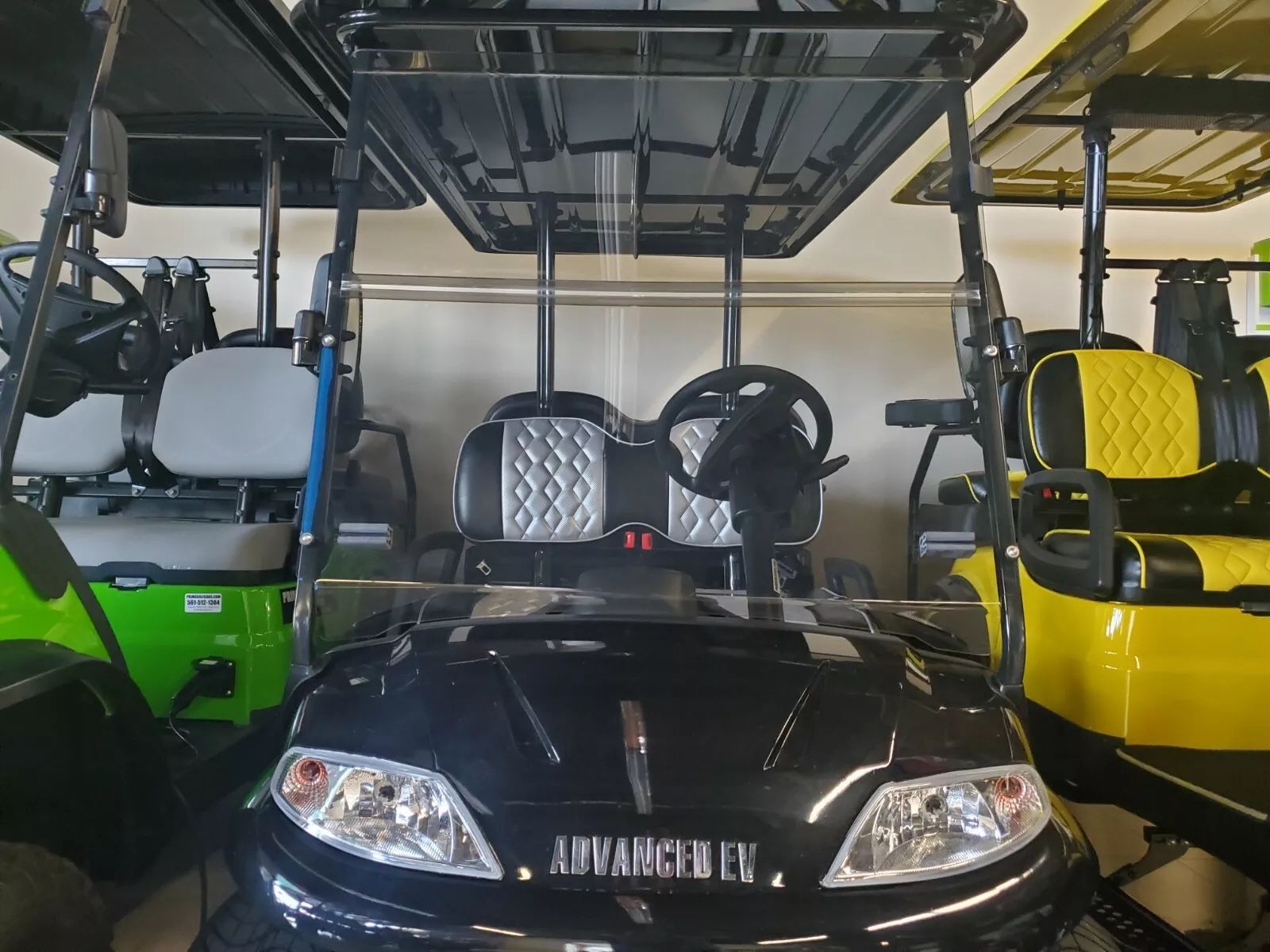 NEW Advanced EV ICON Golf Cart Windshield Flip Tinted Wind Shield
