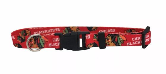 CHICAGO BLACKHAWKS DOG COLLAR FIT 17" TO 26.5" LARGE. NEW IN Original Package