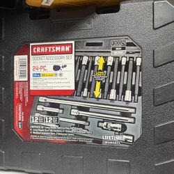 Craftsman 24 Piece Long Wobble Allen Wrench Set With Extentions  3/8 And 1/4” Drive $60