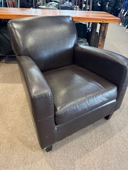 IKEA JÄPPLING Armchair – Brown Faux Leather – Great Condition