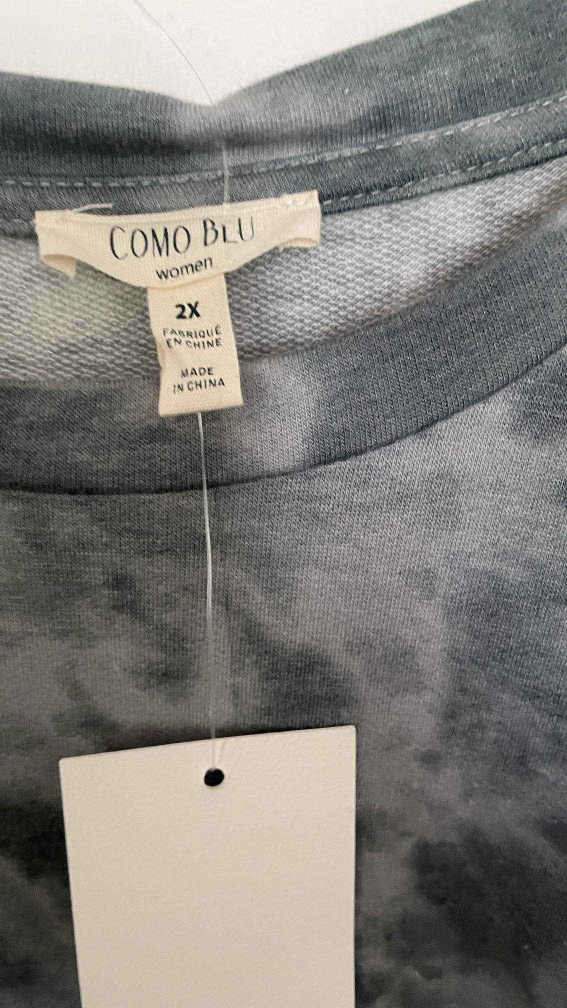 New Women's Plus Size 2xl Scoop Neck Ruched Camo Sweatshirt(cash & pick up only)