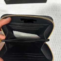 Black Leather Quilted Wallet 