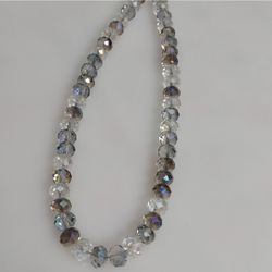 crystal glass necklace