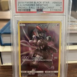 Armored Mewtwo PSA 9 2019 Fall Chest Pokemon Black Star Promo Holo #SM228