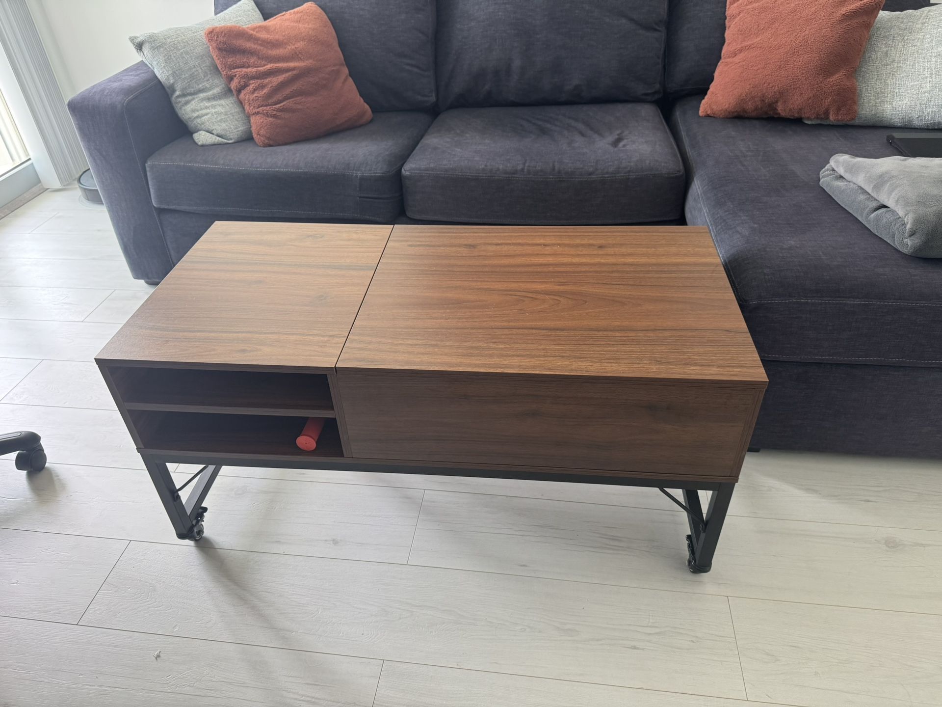 Lift-Top Coffee Table – Brown (41.5” x 19.75” x 20”)