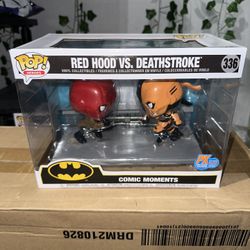 DC Red Hood versus Deathstroke Funko Pop Moment