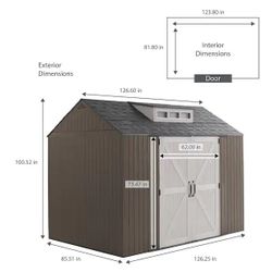 Rubbermaid's 10.5 ft. x 7 ft. Storage Shed