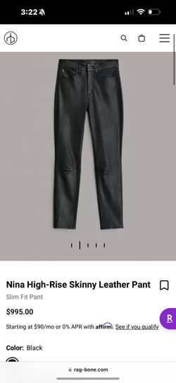 Nina High-Rise Skinny Leather Pant