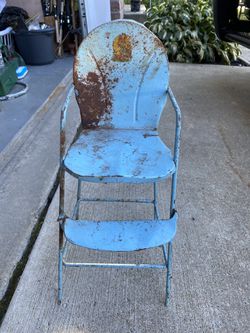 Old antique doll high chair