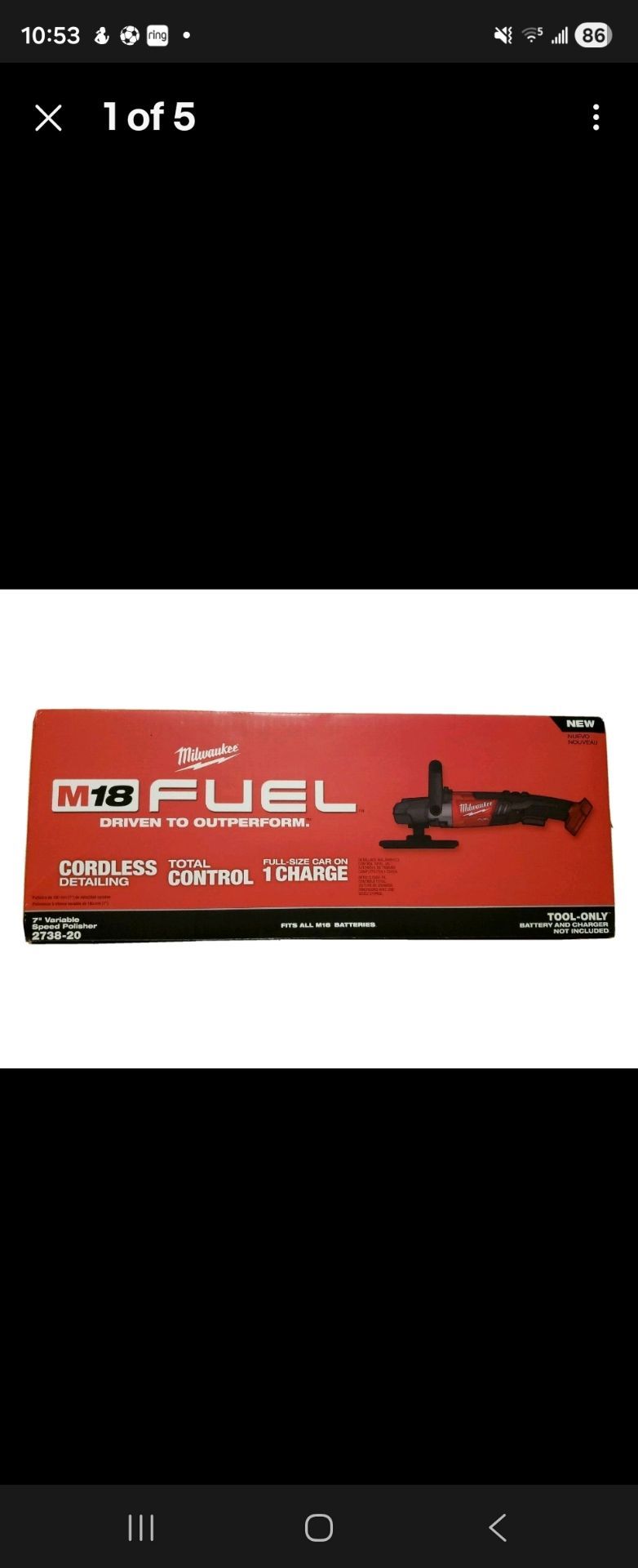 Milwaukee M18 Fuel Polisher New