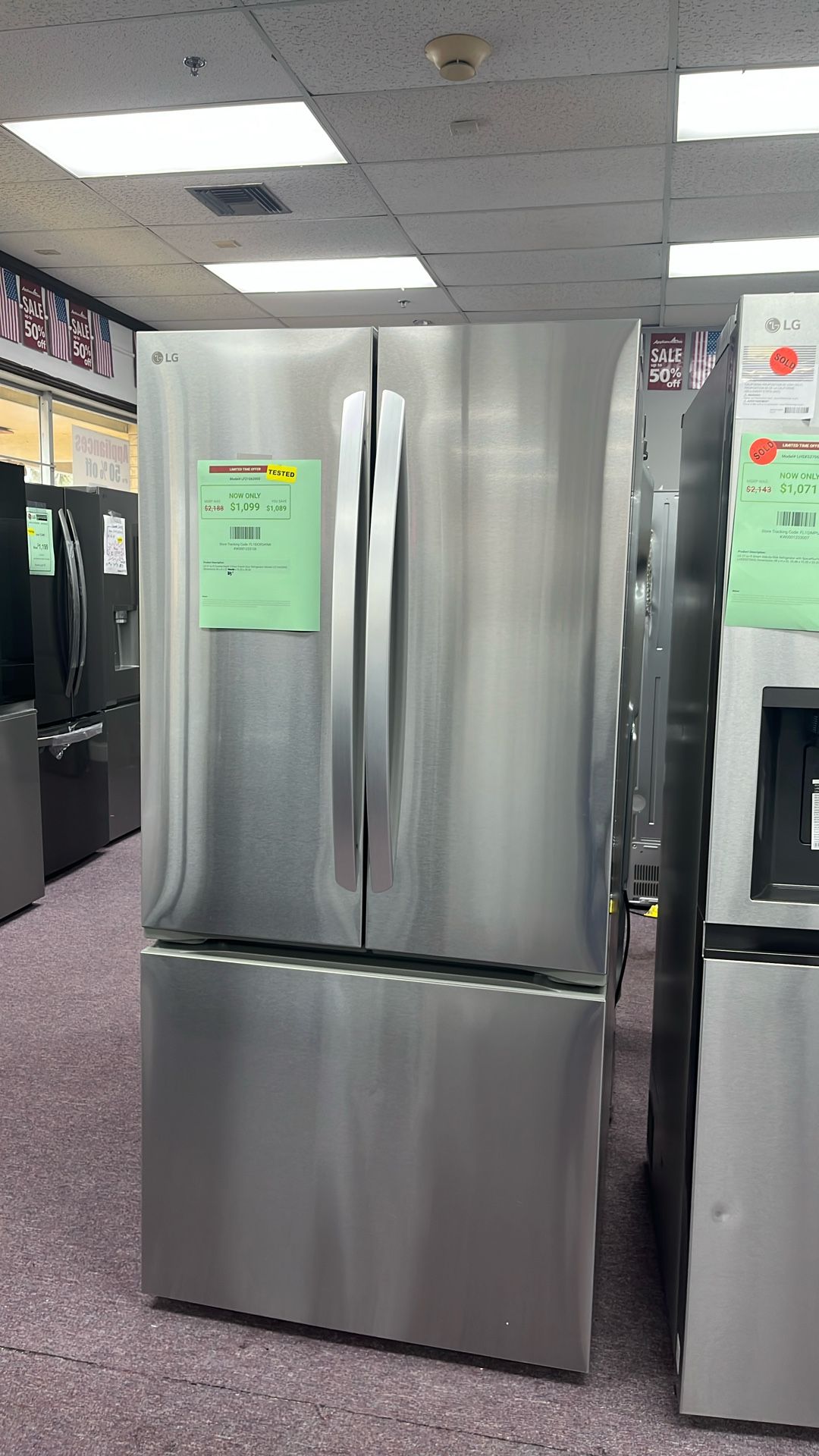 Refrigerator 3 Doors 33” In New Open Box 