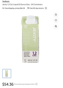 Jevity 1.2 Cal. Liquid 8 Ounce Size