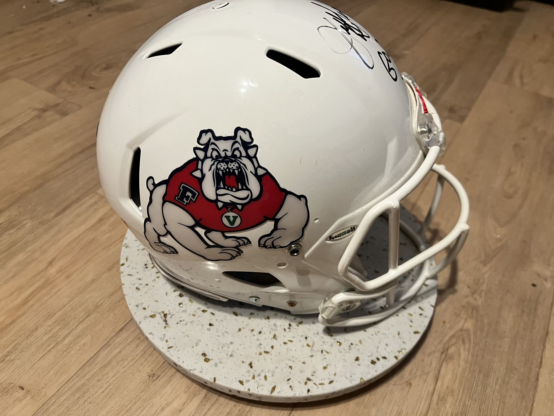 Fresno State Bulldogs Autographed Helmet 