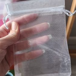 50 Mesh Favor Bags - White/Sheer