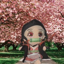 Demon slayer Kimetsu no Yaiba Kamado Nezuko Plush Doll Stuffed Toy 9 Inch