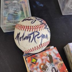 Signed Nolan Ryan Baseball Sports Memorabilia