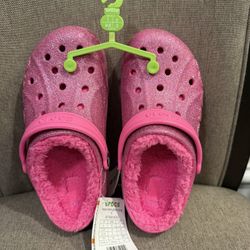 Glitter Pink Crocs J3