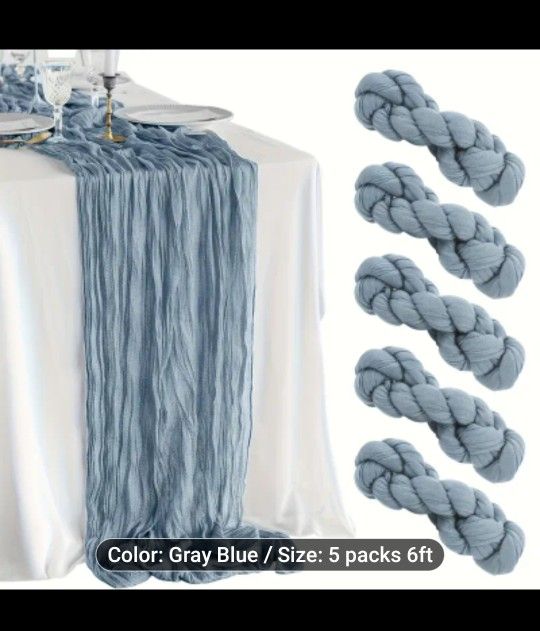 Gray Blue Table Runners
