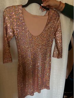 Rose Gold Sequin BCBGMAXAZRIA Dress