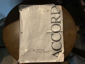 98-02 Honda Accord Factory Service Manual