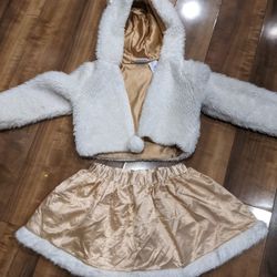 Unicorn Furry Jacket And Skirt 5T