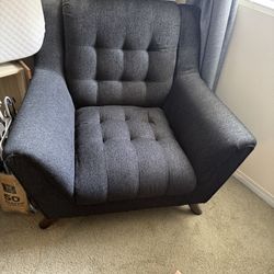 Mid Century Modern Style Wingback Chair 