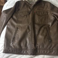 Brown Leather Levi’s Jacket 