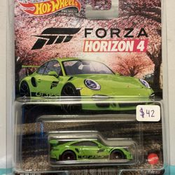 Hot Wheels Premium Forza Horizon 4 Green Porche Gt3RS 