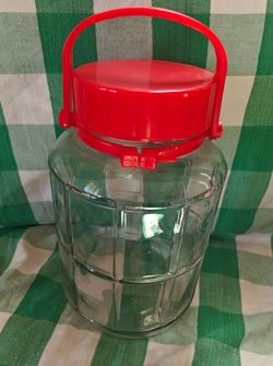 5L Glass Jar Canister With Lid Wide Mouth Airtight Lids for Food Storage Pickling, Sun Tea, Kombucha Kefir Water Storing Canning