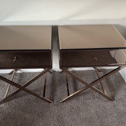 Mirrored Nightstands Set