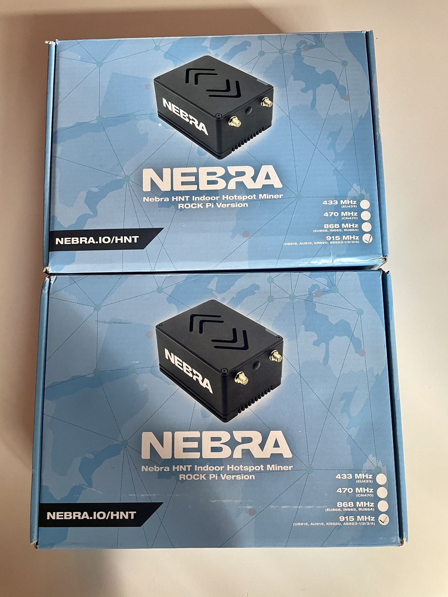Nebra Indoor Helium HNT Hotspot Miner US 915MHz (Rock Pi) Factory Sealed In  Hand