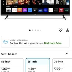 65 In Visio 4k Smart TV