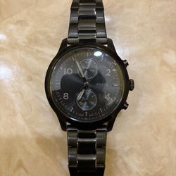 Fossil Black Stainless Steel Watch – New / Never Worn