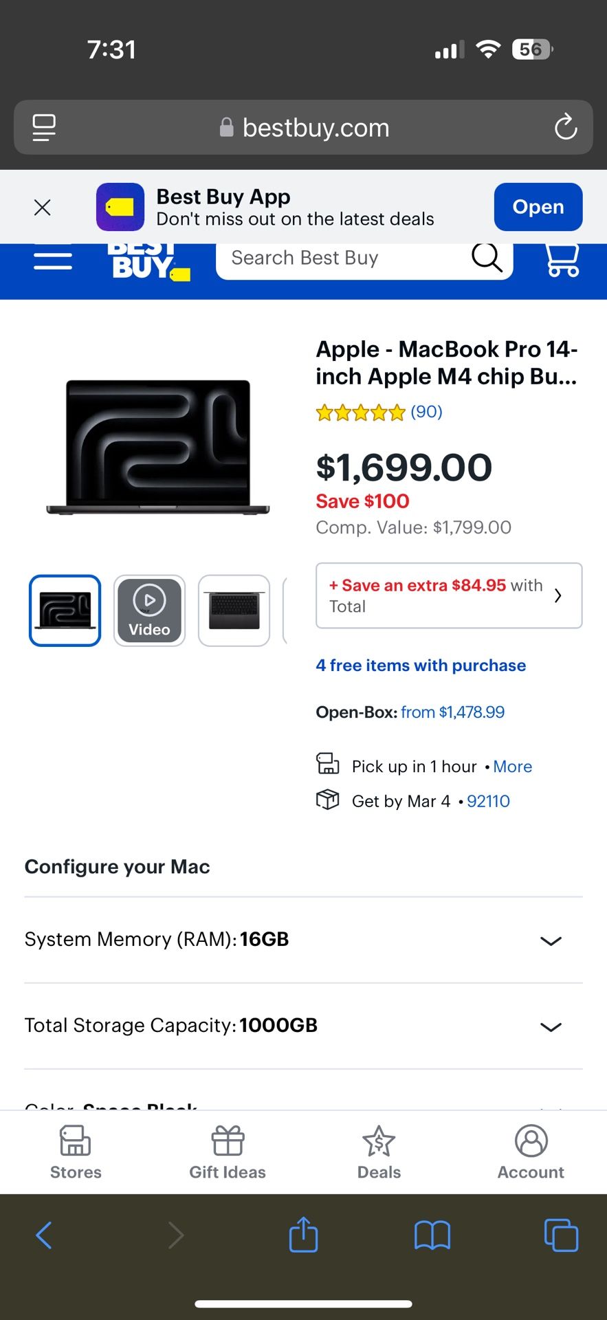 Mac Book Pro 2024 M4 1TB