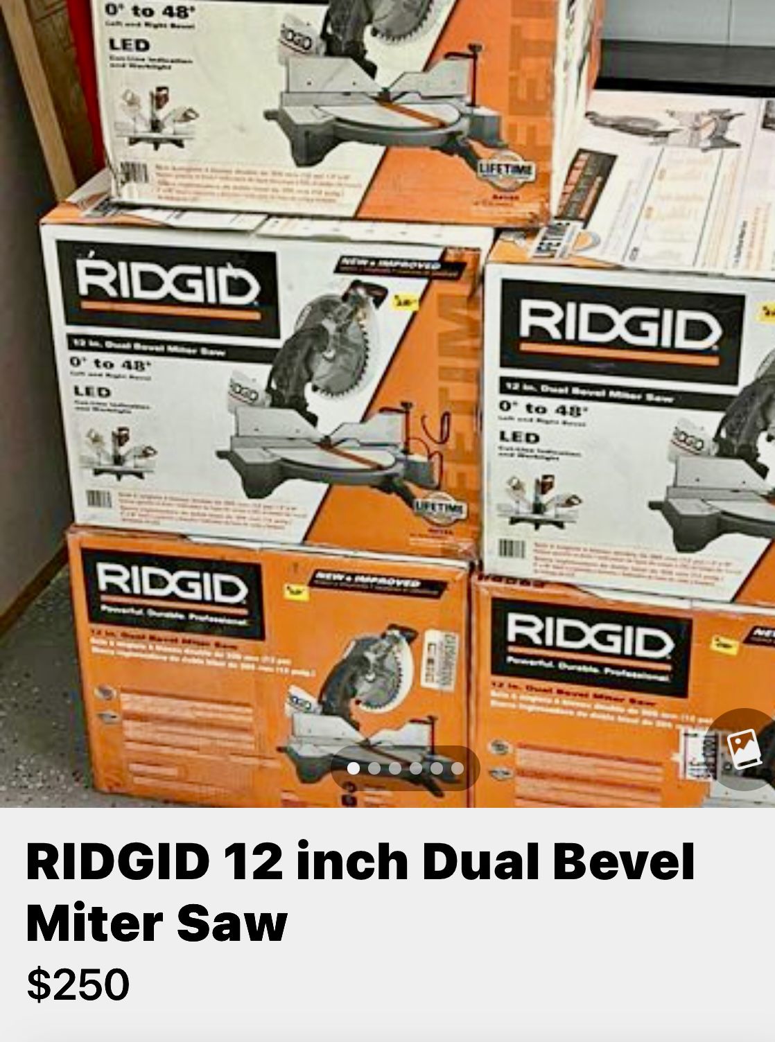 RIDGID 12 inch Dual Bevel Miter Saw