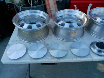 Dodge vintage Rims VAN set 4-Wheels,100 150 B150 B250 Van 15" OEM # 1695. 5x5.5