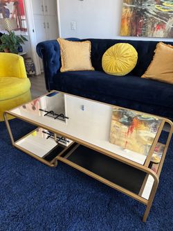 Gold-Mirrored Coffee Table