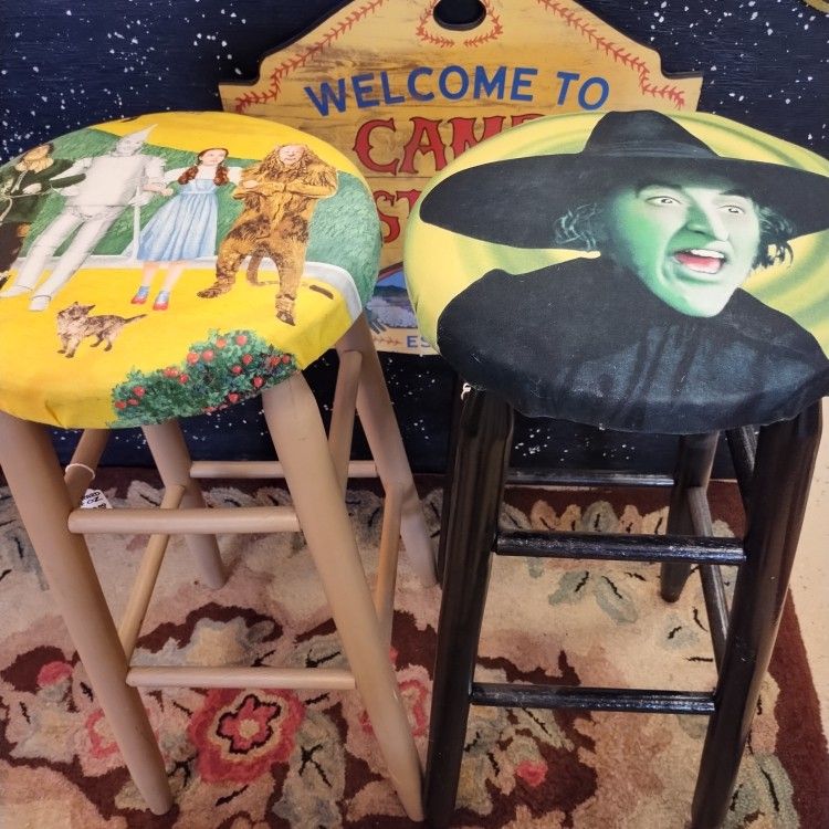 WIZARD OF OZ BAR STOOLS (TWO)